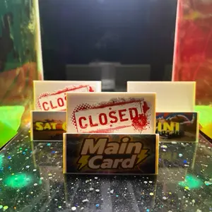 3 Set Card Holder Stand with Custom Sticker Labels for Organizing Your Cards