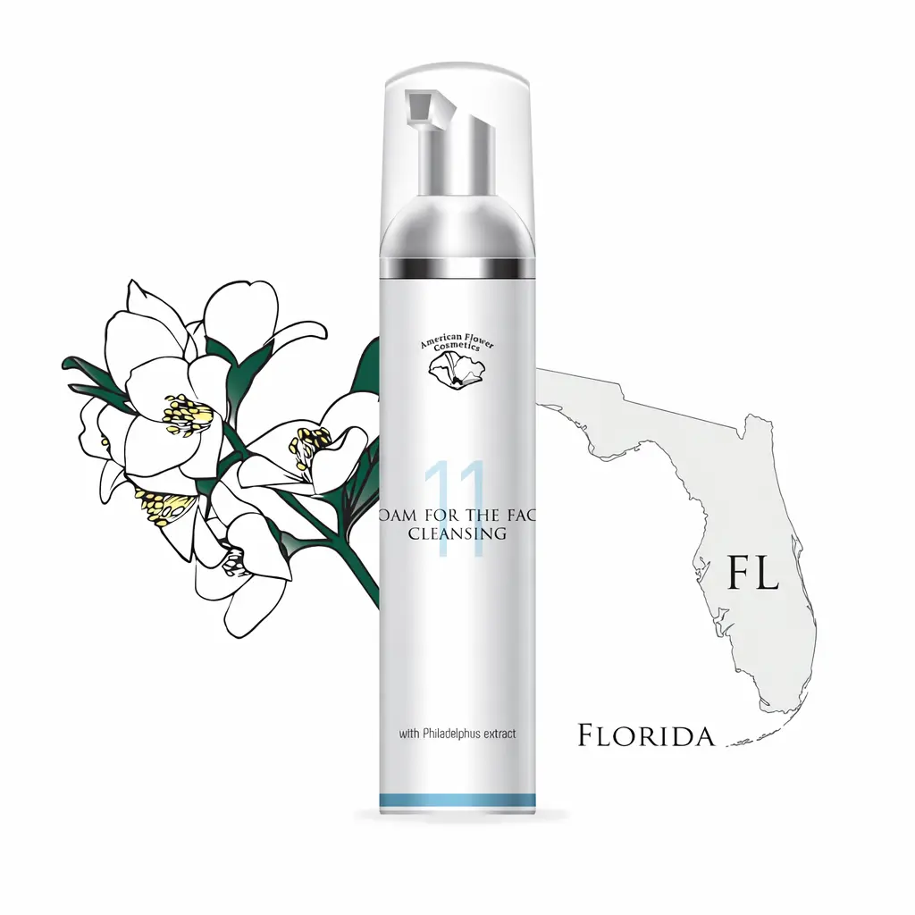 American Flower Cosmetics Foaming Face Wash - Aloe-Based Botanical Cleanser with Mock-Orange Flower, Damask Rose & Silk Proteins, Gentle Daily Hydrating Soothing 3.38 fl oz Foaming Facial Cleanser, Aloe-Based Facial Cleansers