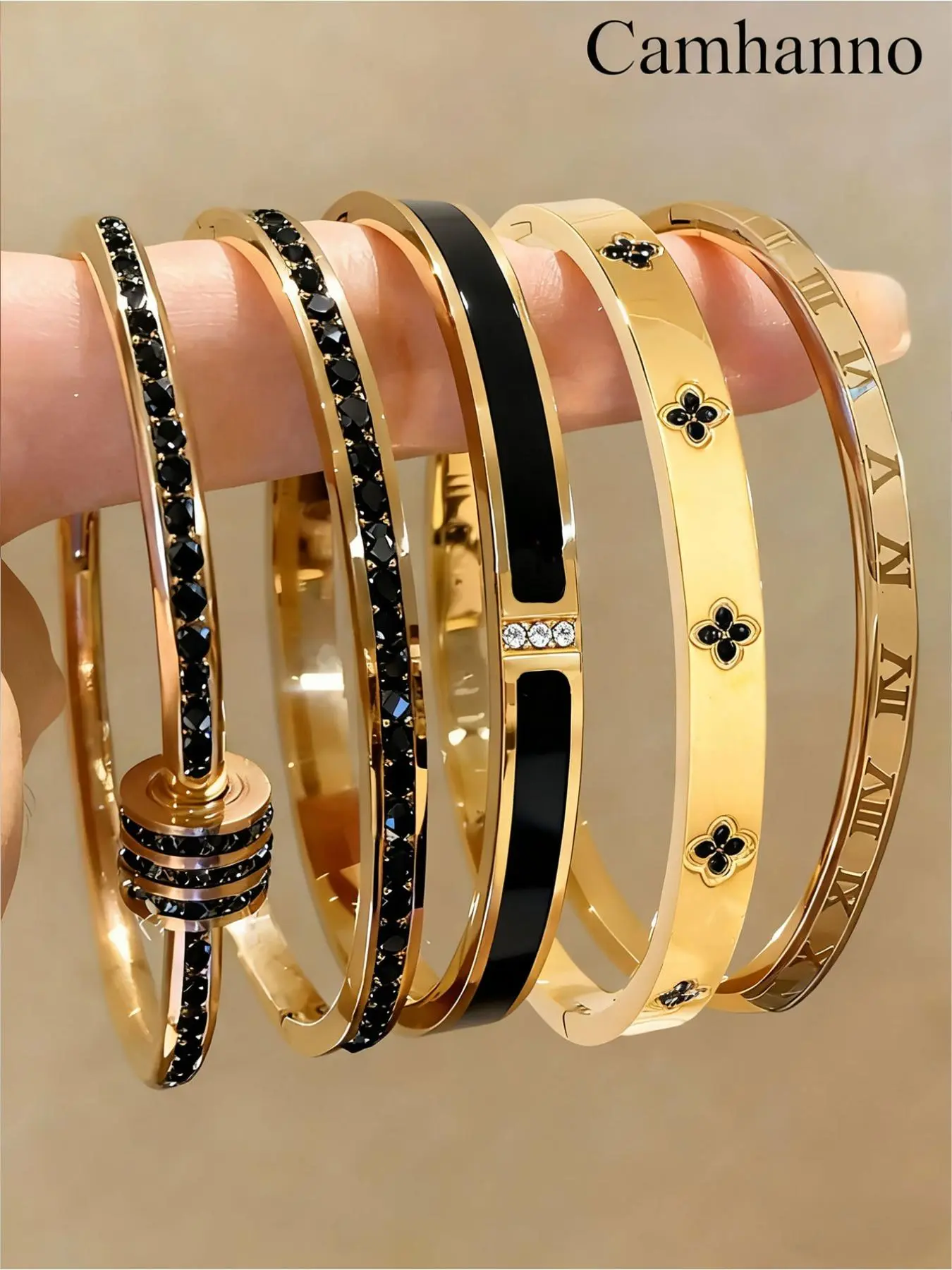 5-piece lightweight, luxurious, and elegant 304 stainless steel set in a sweet love style, High Quality Jewelry Bracelet Sets, perfect for dates, parties, and daily commutes—ideal for expressing affection