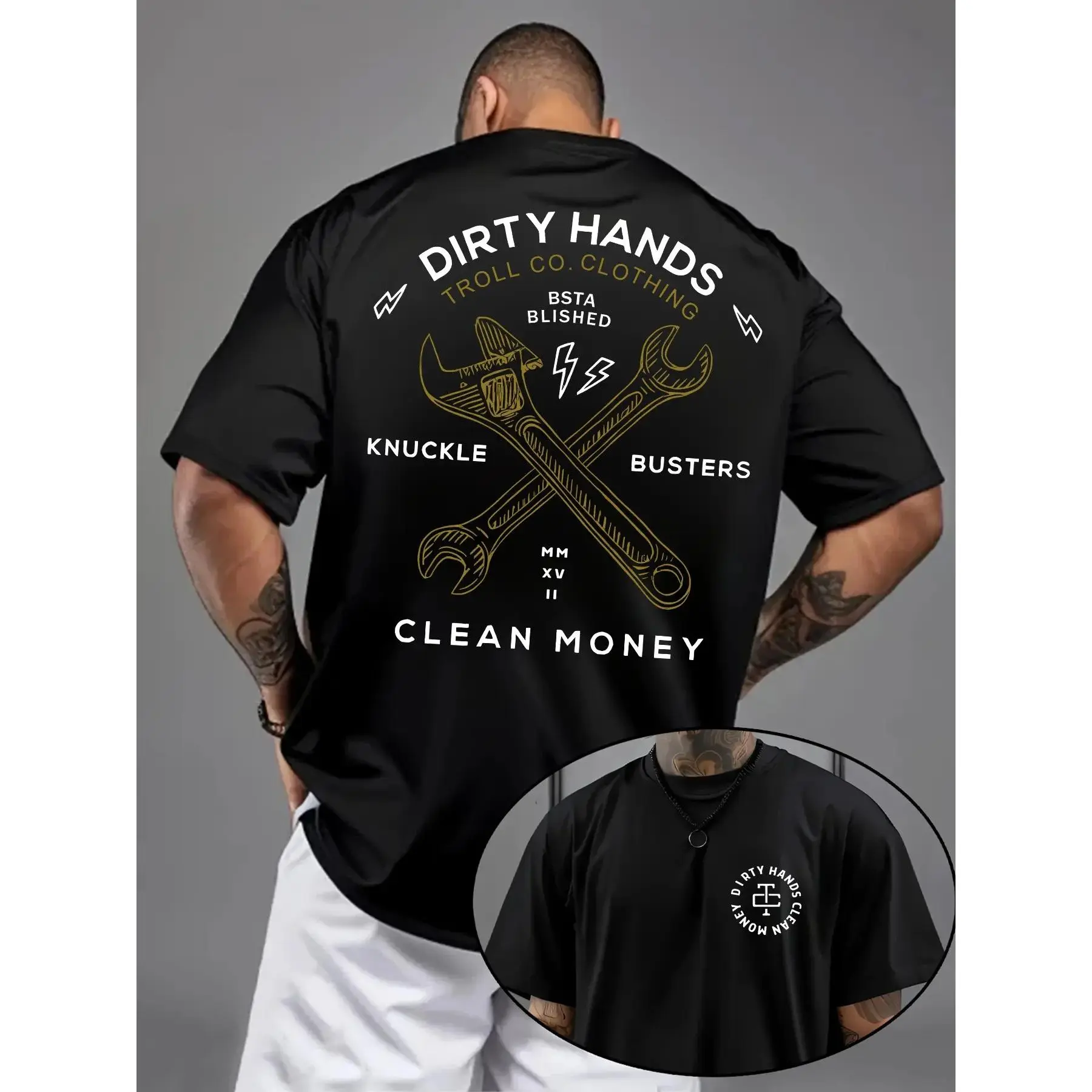 Men's Regular Fit Cotton Graphic Print Round Neck Short Sleeve Tee - Smooth Seamless Fabric Streetwear for Daily Summer Sports & Outdoor Casual Wear, Shortsleeve, Soft