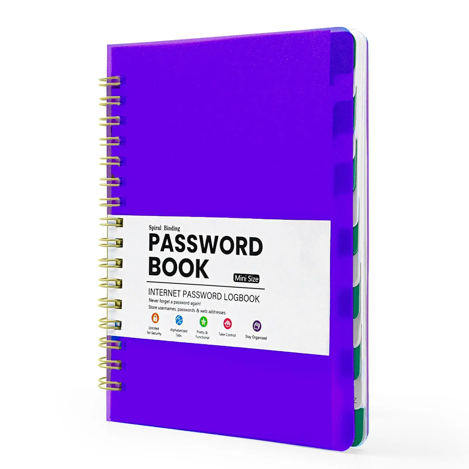 A6 Mini Size Password Book, 1 Count Internet Address and Password Organizer with Tab, Password Keeper Journal Notebook, School Supplies, 2024 Fall Gif