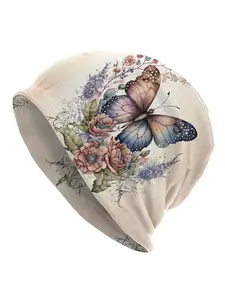 Butterfly Fashion Bonnet Hats | Men'S Knitted and Elastane Caps, Stylish BIIHUDU Design