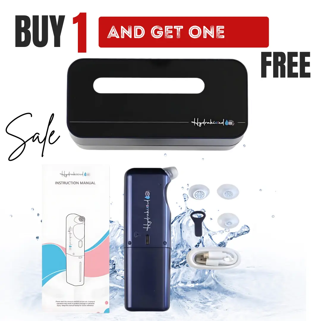HydraKissed Facial Pen – Buy 1 & Get 1 Free, Professional At‑Home Hydraderm Facial Device for Exfoliation, Blackhead Removal, Deep Pore Cleansing & Hydration | Targets Acne, Dullness & Fine Lines