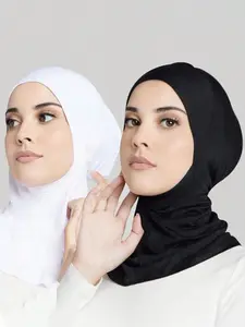 1/2pcs Woman Modal Underscarf Head Neck Chin Cover Islamic Stretchy Jersey Scarf Hats Instant Inner Hijab Undercap