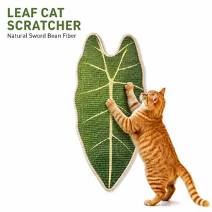 Wall-Mounted Leaf Cat Scratching Pad, Pet Furniture for Playful Cats