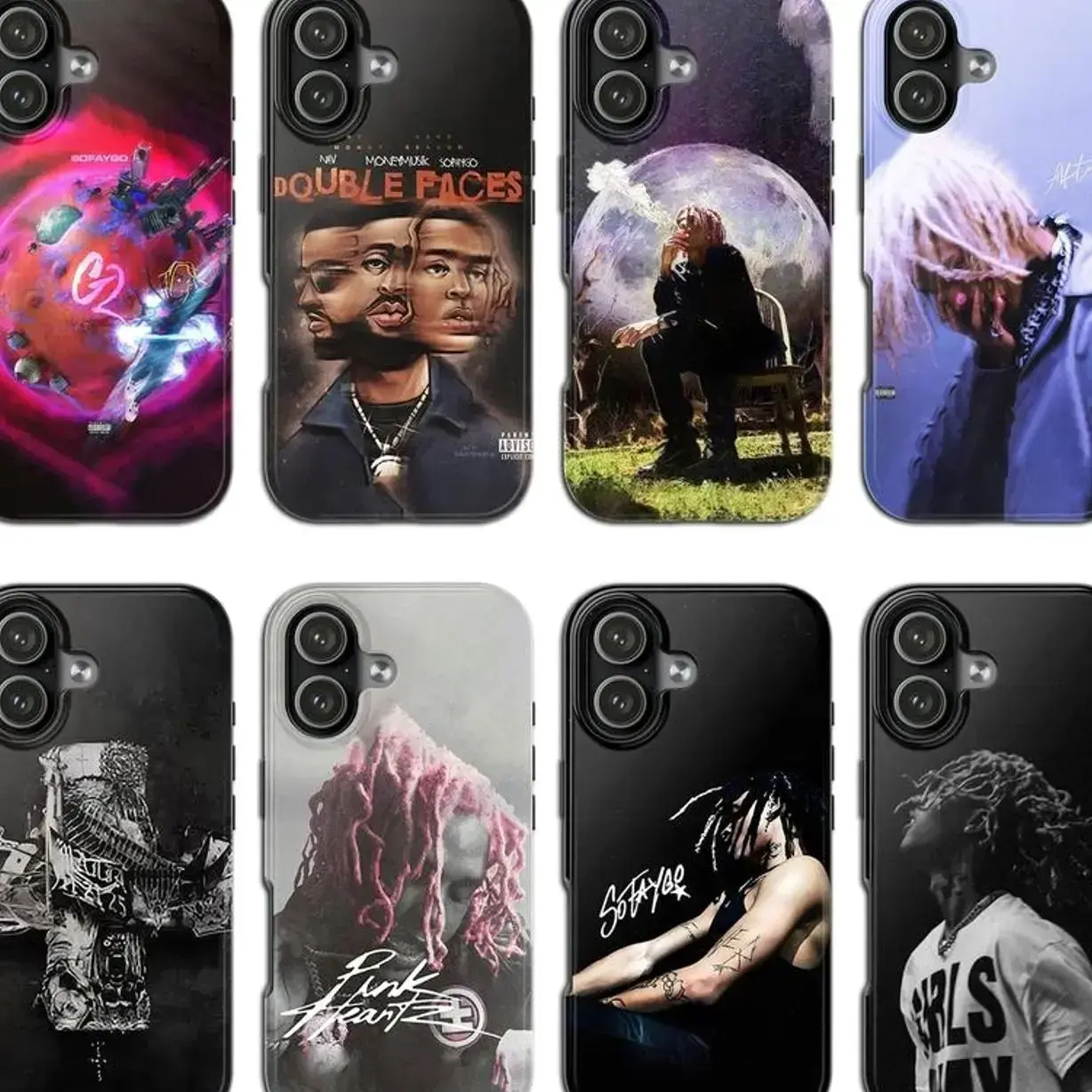 Concert Underground Fan Merch Graphic Rap Hip Hop Music Artist SoFaygo Vibes Art Tough Phone Case. Edgy Streetwear Aesthetic Rugged Shockproof Protective Cover For iPhone 17 Pro Max 16 Air 15 14 13 12 11.
