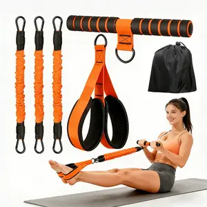Adjustable Pedal Resistance Bands | For Core & Glute Sculpting | Full Body Women's Home Gym | Safe Fabric Wrap Design | Home Workout Must-Have!