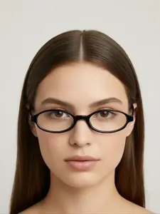 Elegant Y2K Oval Frame Lightweight Durable Glasses for Women, Perfect for Daily Life, Office Commute, Casual Activities, Stylish Flat Lenses