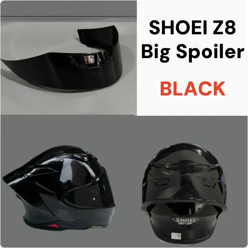 1pcs Quality Motorcycle Helmet Tail Spoiler - Fit for Shoei Z-8, NXR2, RF-1400 Helmets, Polyester & PC Material, 3M Adhesive Flexible Protective Gear Decoration Accessory
