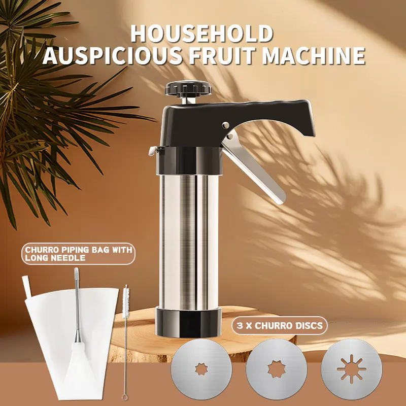 Stainless Steel Churro Maker - Multifunctional Kitchen Household Product for Spanish Churro Making (Suitable for Household and Commercial Food Processing Use), Kitchen Household Products