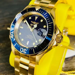 Automatic Invicta Men’s Watch - Blue & Gold - 40mm - Affordable Luxury High Quality