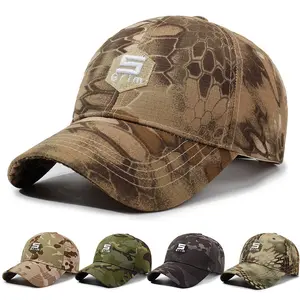 Spring And Autumn New Python Pattern Camouflage Baseball Cap Outdoor Mountaineering Sun Visor Military Fan Cap Men'S Tactical Hat