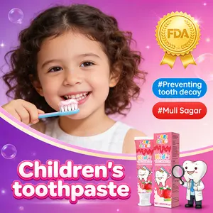 Children's Fluoride Toothpaste | Dual Anti-Cavity System | Strengthens Tooth Enamel and Fights Plaque | Low-Foaming Formula | 60g, Suitable for Children 3 Years and Up Oral Brush Gentle Whitening