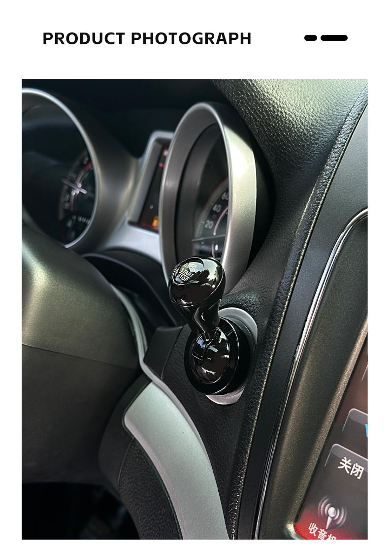 One Click Start Lever Engine Start Stop Button Decorative Cover Pull Lever Design 5 Color Options Easy Install Universal Fit Car Interior Accessory for Fashionable Auto Interior Upgrade & Car Styling