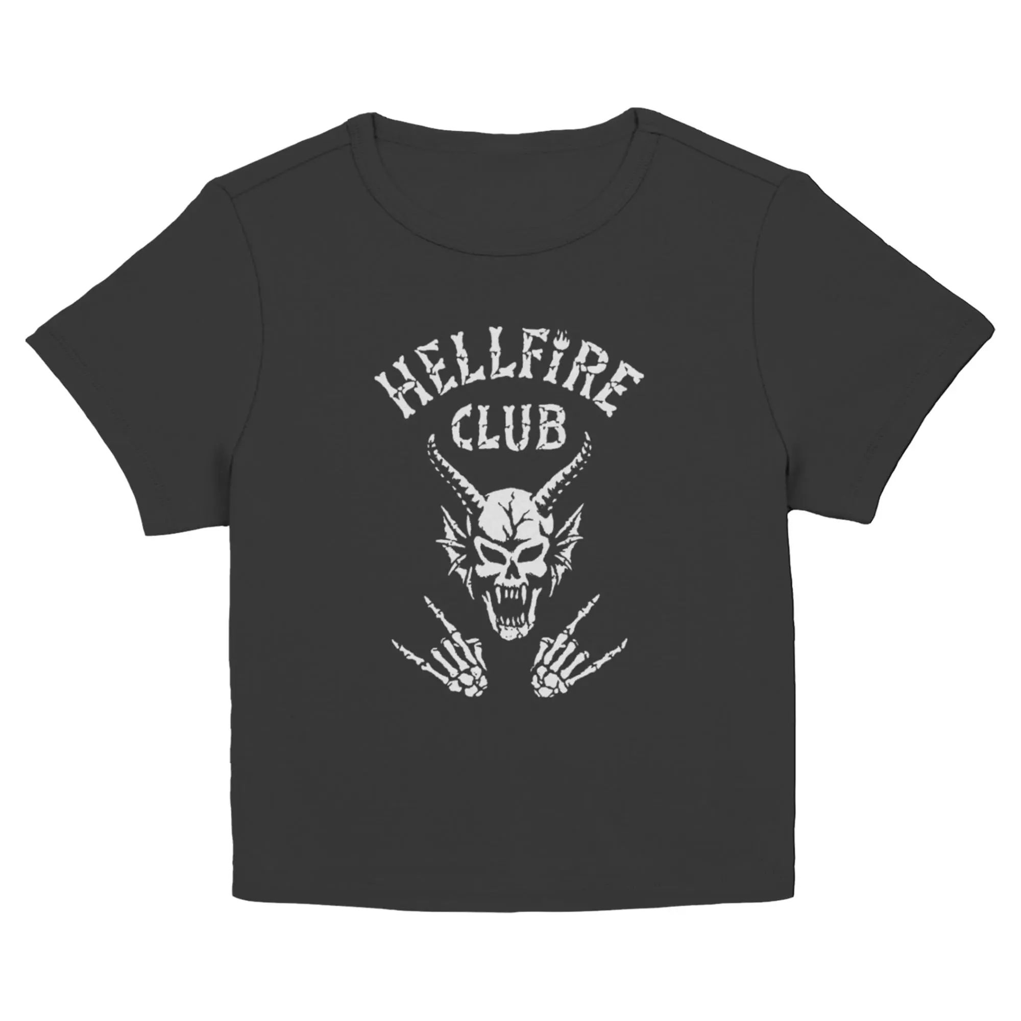 Stranger Things Skeleton Hellfire Club Demon Art Juniors T Shirt