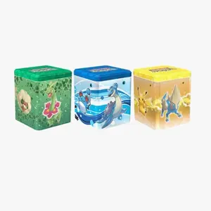 Pokemon trading card game Stacking tins set of 3 (grass, water, electric)