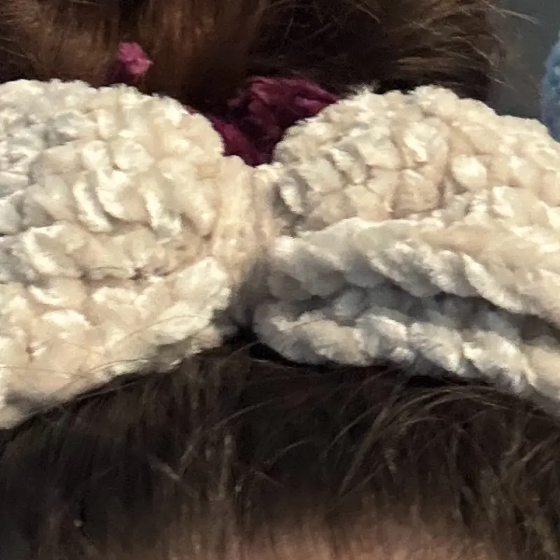 Handmade Crochet Velvet Bow Hair Clip | Soft Plush Oversized Bow Accessory