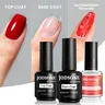 JODSONE Unisex Easy Remove Gel Nail Polish Remover Kit with 15ML Base & Top Coat - UV/Acrylic/Natural Quick Manicure Set for Beginners, Nail Care Solutions