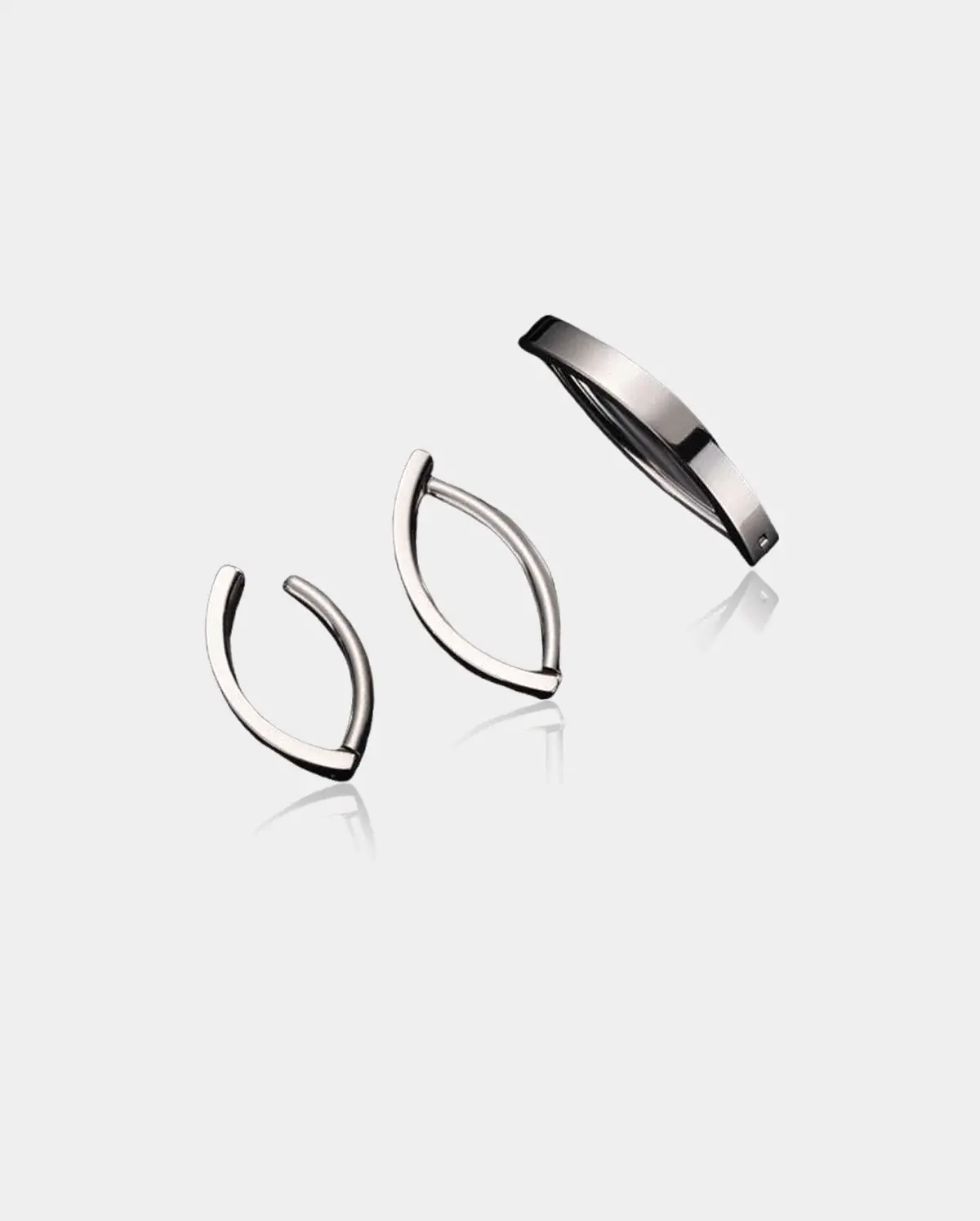 Curved Clicker Titanium Belly Ring