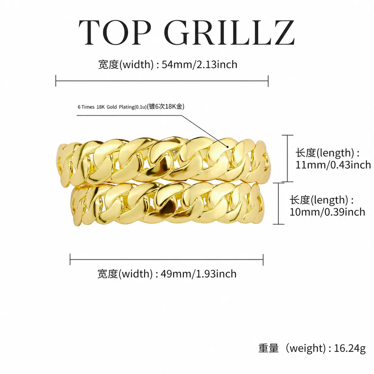 TOP Grillz Twisted-style grillz- Unisex Hip-Hop Rapper Costume Accessory