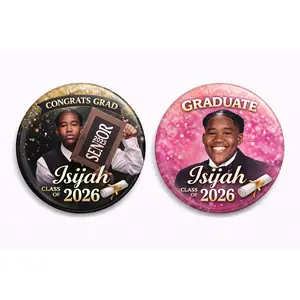 Graduation Buttons – Personalized Photo Buttons – Custom Senior Party Favors