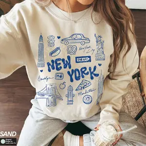 New York Sweatshirt, NYC Shirt, New York City Sweatshirt, Travel Shirt, Vacation Shirt for Women, Womens Sweatshirt, Aesthetic Shirt for Her