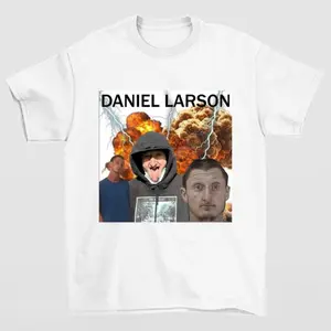 Vintage Daniel Larson Classic Graphic Tee Highlighting lconic and Humorous Design--100% cotton funny tshirt Comical T-shirt Give gifts to boys