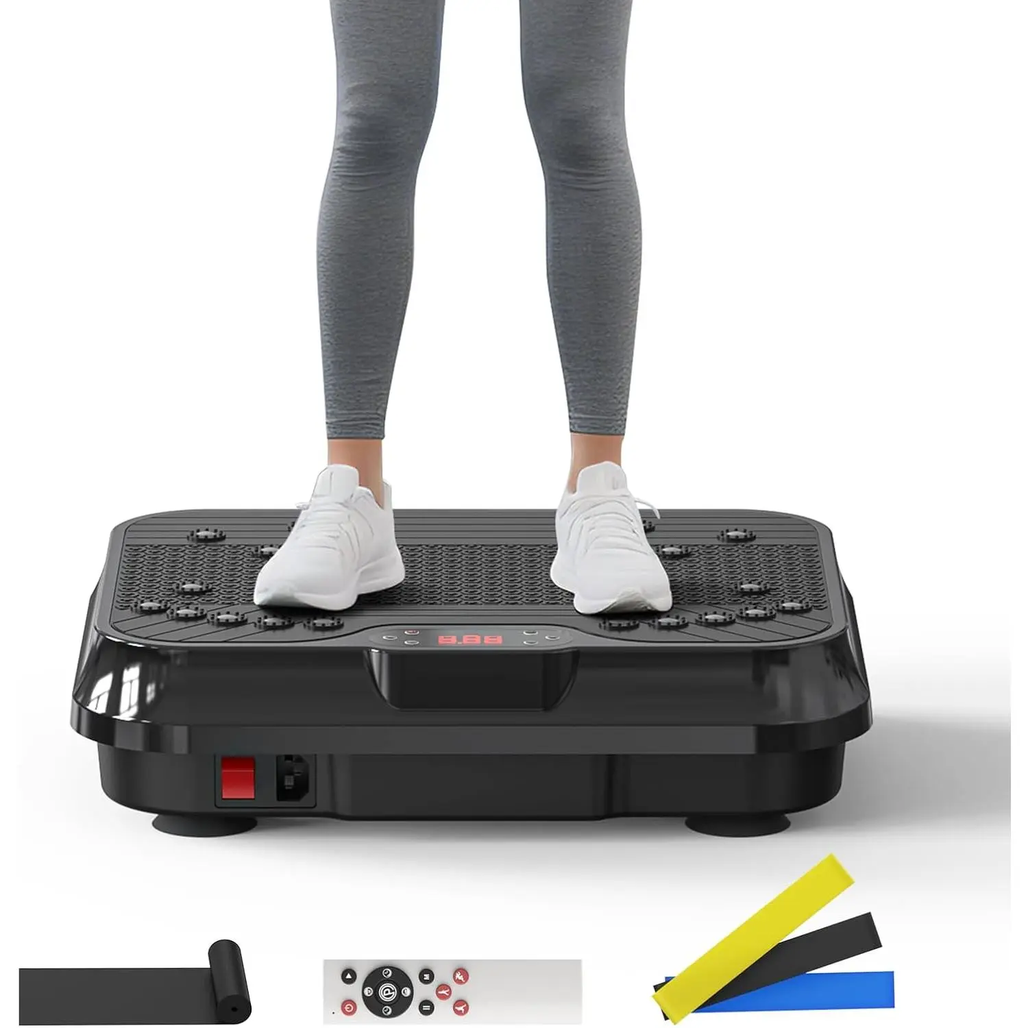 Vibration Plate Exercise Machine, Vibrating Plate for Lymphatic Drainage, 400 Lbs Capacity 250 Speed Levels Whole Body Board, Vibrate Platform Machine