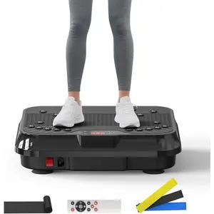 Vibration Plate Exercise Machine, Vibrating Plate for Lymphatic Drainage, 400 Lbs Capacity 250 Speed Levels Whole Body Board, Vibrate Platform Machine