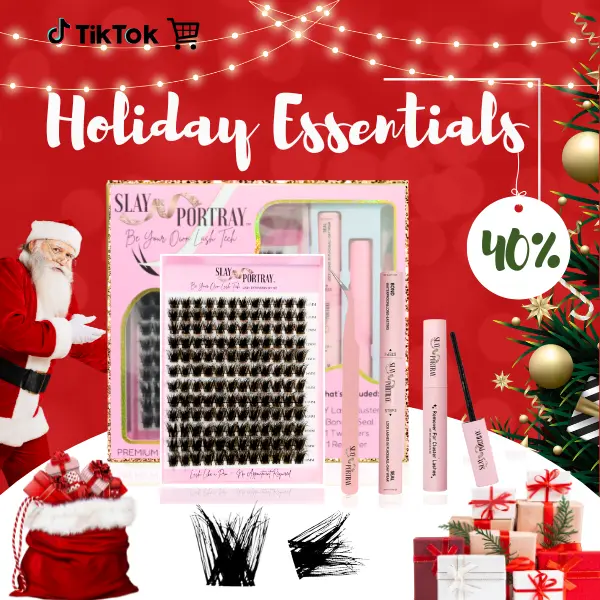 HIGH PROFILE GLAM DIY Lash Cluster KIT SLAYNPORTRAY by Pingdu Aimeier Eyelash Factory 144 Premium Clusters 100% PBT Fibers Waterproof Cruelty-Free Vegan