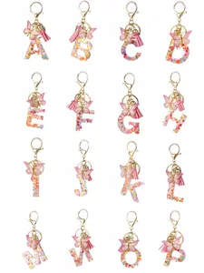 Cute Butterfly Heart Keychain Kawaii for Women and Girls, Colorful Resin Keyring, Bag Decoration, Fashion Gift, Valentine's Day Present