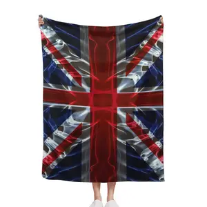 Union Jack UK Flag Flannel Throw Blanket Ultra Soft Cozy Warm All-Season Blanket, Stylish British Flag Print Lightweight Blanket for Bed Couch Sofa, Machine Washable, Perfect for Napping, Movie Nights, Travel and Gifts for UK Lovers