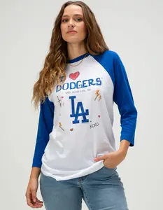 TINY TURNIP Los Angeles Dodgers Womens Raglan Tee