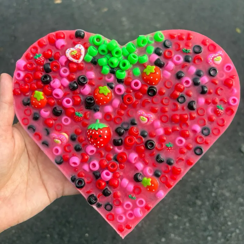 SILICONE PICKY PAD - Strawberry - Handmade Fidget Sensory ASMR Toy/Tool