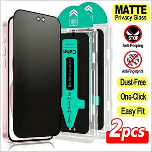 2Pack Matte Privacy Dust-Proof Second Film Protective Screen Protector with One-Click Dust-Free Installation, Compatible with for iPhone 17 Pro Max 17 Air 16 Pro Max 16 Plus 16E 15 14 13 12 11 XS XR Series, Anti-Fingerprint, Anti-Peeping, Anti-Spy