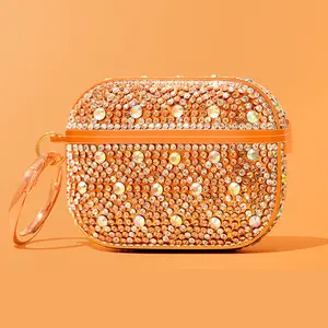 Cute Jewelry Case for Airpods Pro 3 Cases 2025 Cover Women, Sparkly Air pods 4 Gen Case 2024 Hard TPU Airpod Cases 4th Generation Glitter iPods 4 Cas with Bling Keychain for iPods Earbuds Airpods 4th Compatible with Airpods pro 1/2
