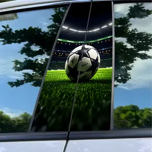 Soccer Car Door Window B-pillar Truck Trim Sticker Vinyl Waterproof Sunproof Funny Decoration