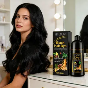 Three-In-One Dye Shampoo 500ML, Natural Herbal Ingredients, Long-Lasting Color & Shine, Gentle Formula, Suitable for All Hair Types, Hair Care Products