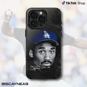 Kobe Bryant “Big Face Dodgers" Graphic Phone Case, Vintage Kobe Signature Phone Cover, Myles Garrett 17 Air Pro Max