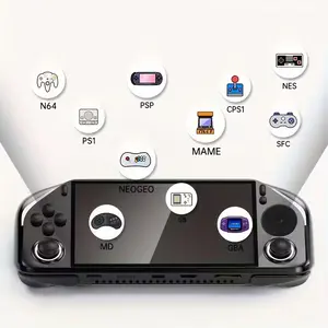 E6 handheld game console, retro game console, portable handheld device, landscape handheld device, mini handheld device, 5.1-inch IPS display screen, TF card slot and USB-C charging, supporting CP2/PSP/N64 and other emulators