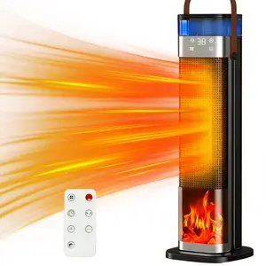 Space Heater,1500W Electric Heaters for Indoor Use with Humidifier, 70° Wide-Angle Oscillation, Multiple Safety Protections, 3 Modes, with Remote Control, 12H Timer Function, Quiet & Portable Model, Suitable for Offices, Bedrooms, and Large Rooms