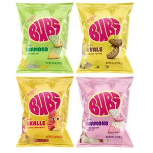 BUBS USA (4 PACK) Swedish Gummy Fruit and Chewy Candy Sweet Sour Tangy Lemon Raspberry Flavor Chewy Texture 5.5 oz Viral Sensation Swedish Candy