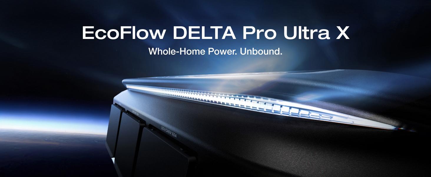 EcoFlow DELTA Pro Ultra X 12000Wh Whole-Home Power StationEF ECOFLOW 12288Wh Power Station: Delta Pro Ultra X (1x Inverter + 2 x Batteries), 12000W Solar Generator for Home Battery Backup, Expandable to 180kWh, Outdoor & Camping Battery Power Supply