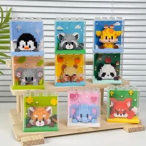 Zoo Building Block Series, Kids Holiday Gift, Home Decor Desktop Ornament, Interactive Learning Toy for Children, Fun and Educational Playset, Moc Blocks Set