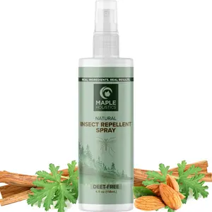 Natural Bug Repellent Spray for Body - DEET Free Bug Spray for Kids & Adults for Ticks Mosquitoes & Insects - Made with Citronella Rosemary & Lemongrass - Light Scent Vegan & Cruelty Free (4 Fl Oz)