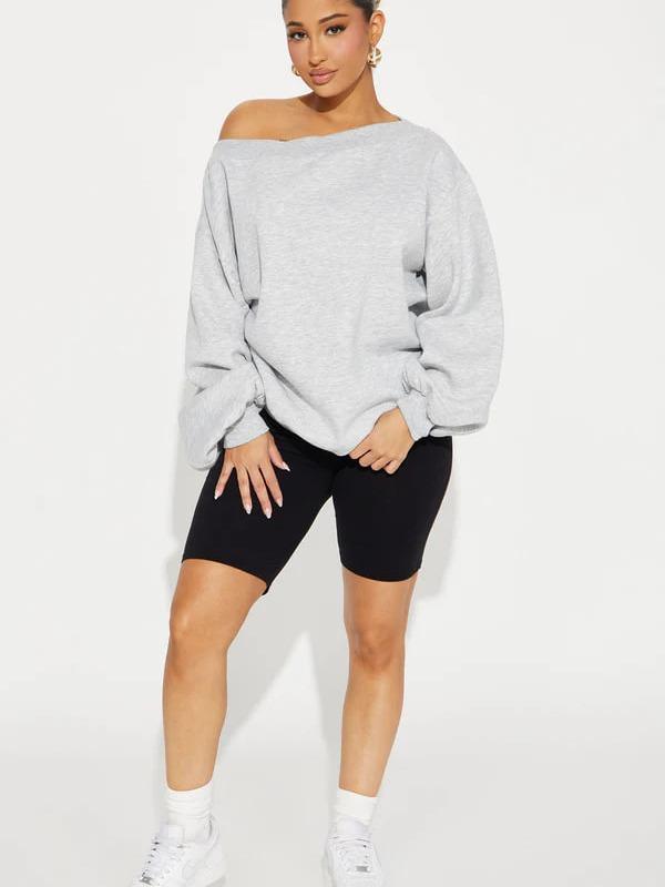 Vera Off Shoulder Oversized Sweatshirt
