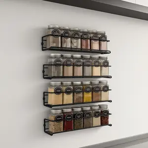 2/4pc,Wall-mounted seasoning rack,Metal hanging storage rack,Seasoning bottle suspension bracket,Multifunctional space-saving storage rack,no punch-punching spice rack,Stable and firm, storage of bathroom,Wall Mounted Organizer,Wall Mounted Shelf