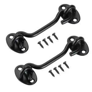 VEVOR Hook and Eye Gate Latch 2 Pack Barn Door Latch Hook with Mounting Screws