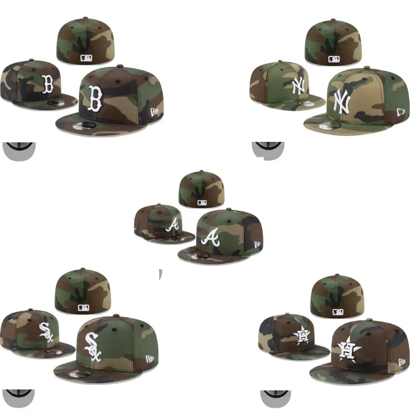 Camo MLB Team Logo 59FIFTY New Era Cap – Structured Flat Brim Baseball Hat for Everyday Streetwe3ar Style