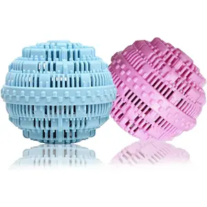 Eco-Friendly Wash Ball Laundry Balls for 1500 Washings,Set of 2(Light Blue and Light Purple)